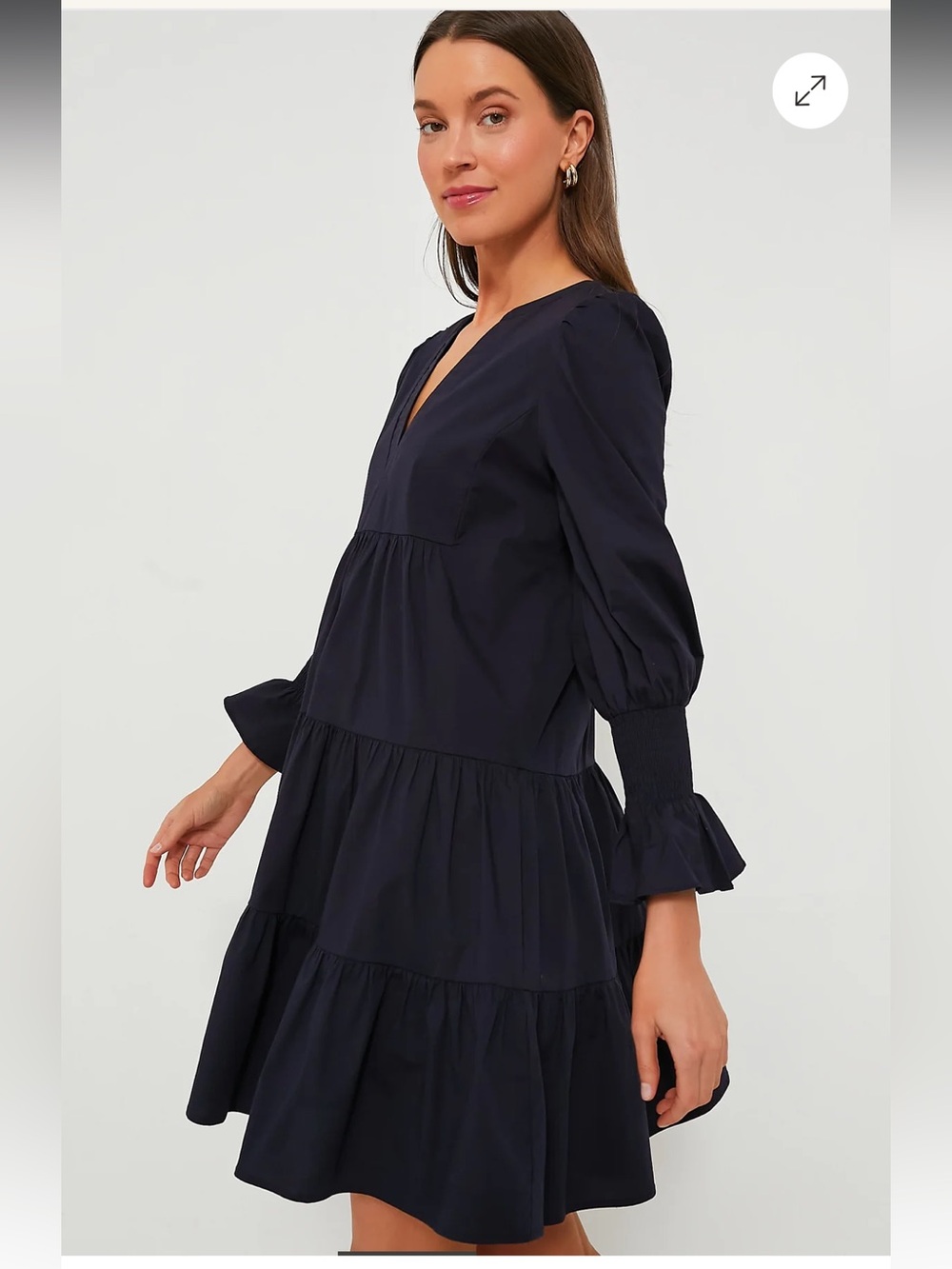 NWT Tuckernuck Pomander Place Navy Cotton Poplin Kenzo Dress Size Large